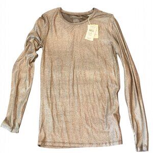 Majestic Filatures Grey Luxury Tee Top Size L